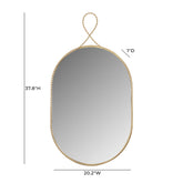 Ravina Braided Brass Oval Wall Mirror Model: TOV-C18655